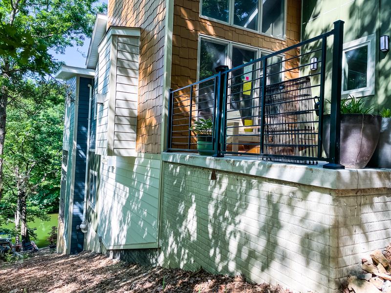Exterior and balcony, a custom home by Sidney Design & Build in Winchester, VA