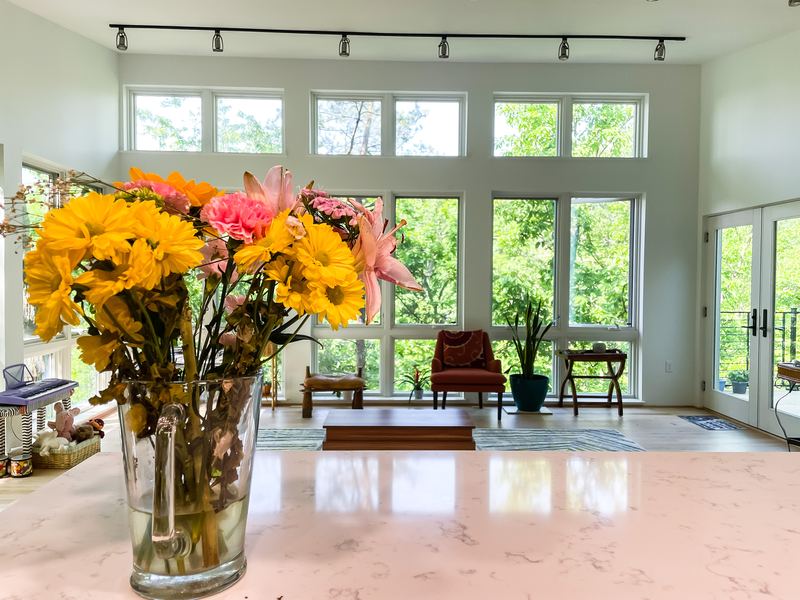 Bright living room renovation, a interior renovation by Sidney Design & Build in Winchester, VA