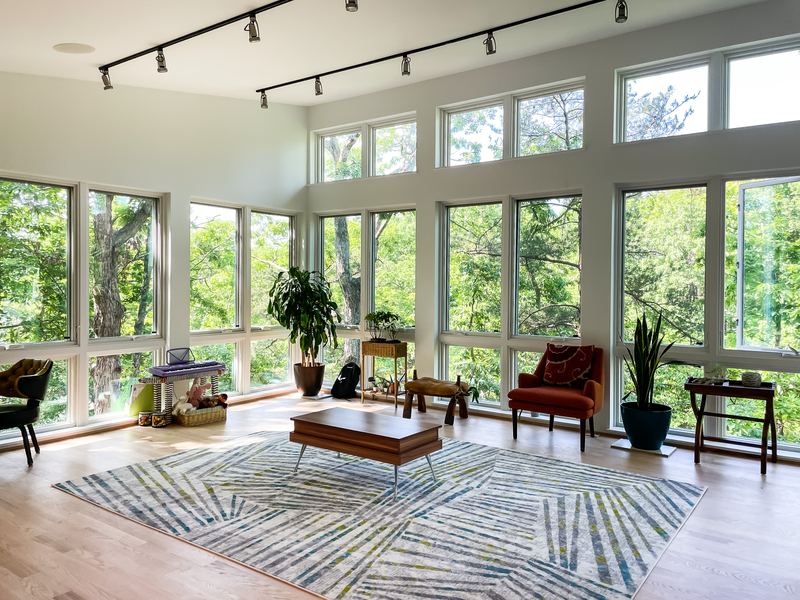Sun filled family room, a interior renovation by Sidney Design & Build in Winchester, VA