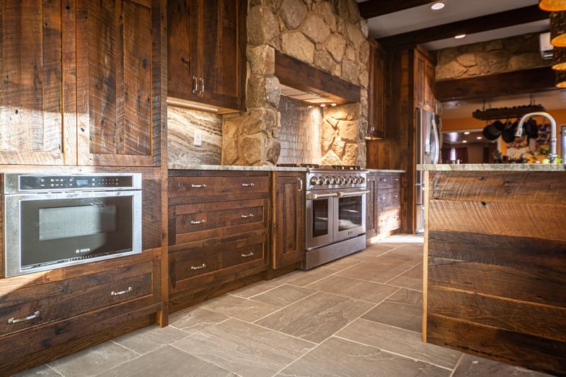 Reclaimed wood cabinetry, a kitchen remodel by Sidney Design & Build in Winchester, VA